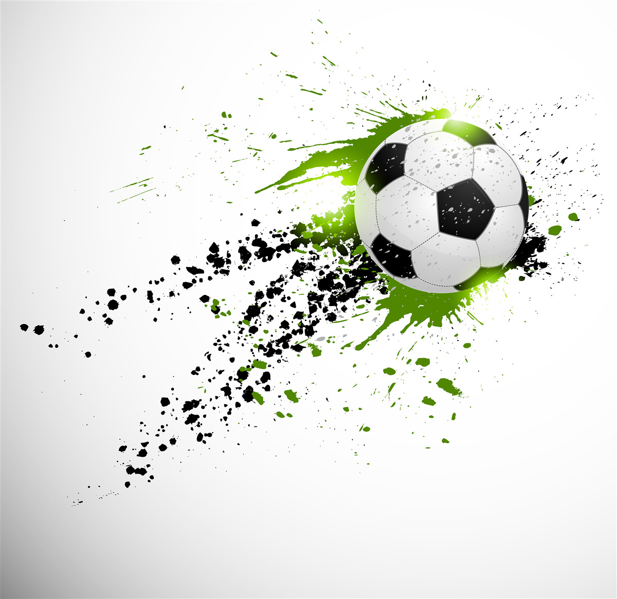 Fototapeten Fußball auf weißem Hintergrund