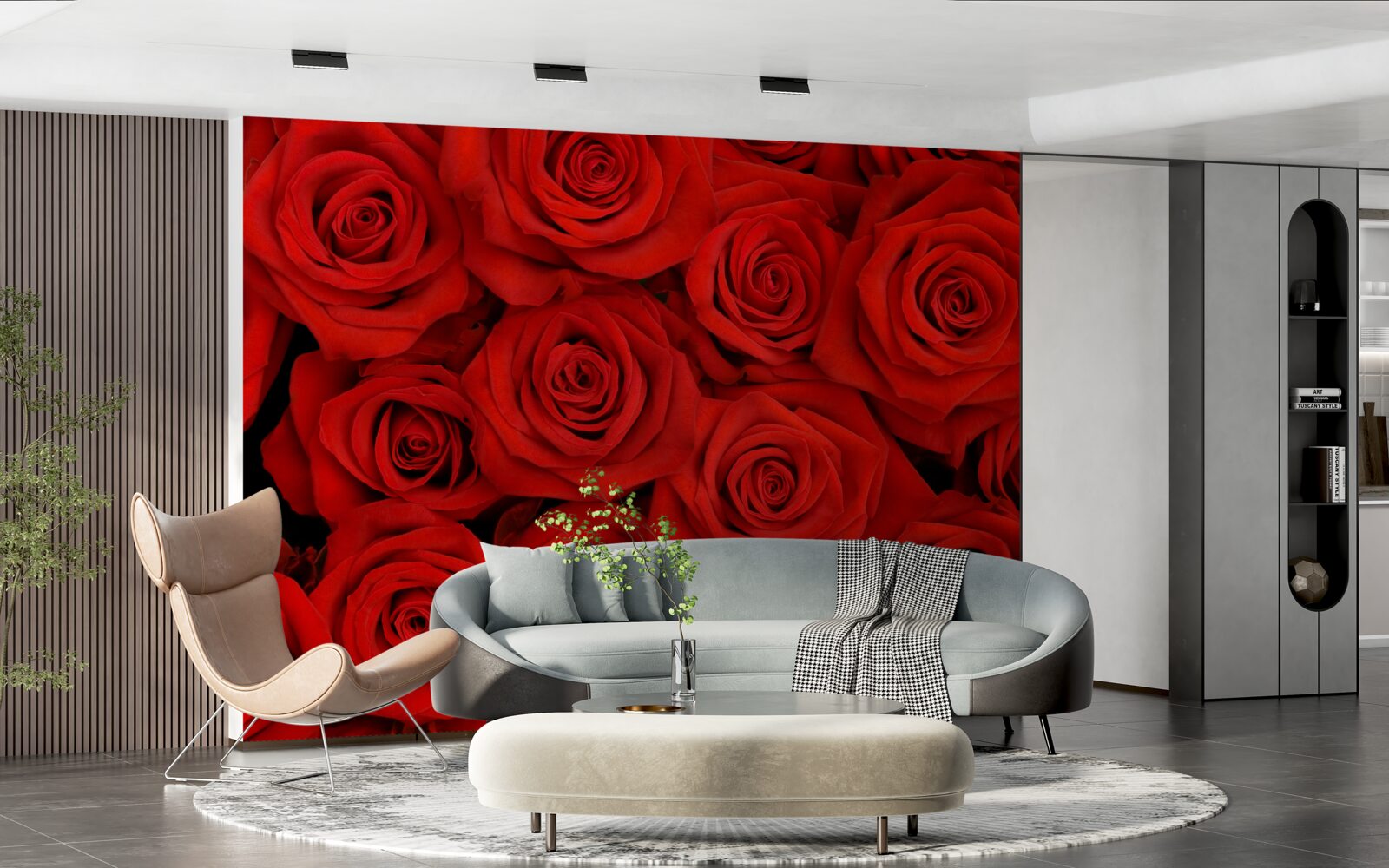Fototapeten Ein Strauß roter Rosen