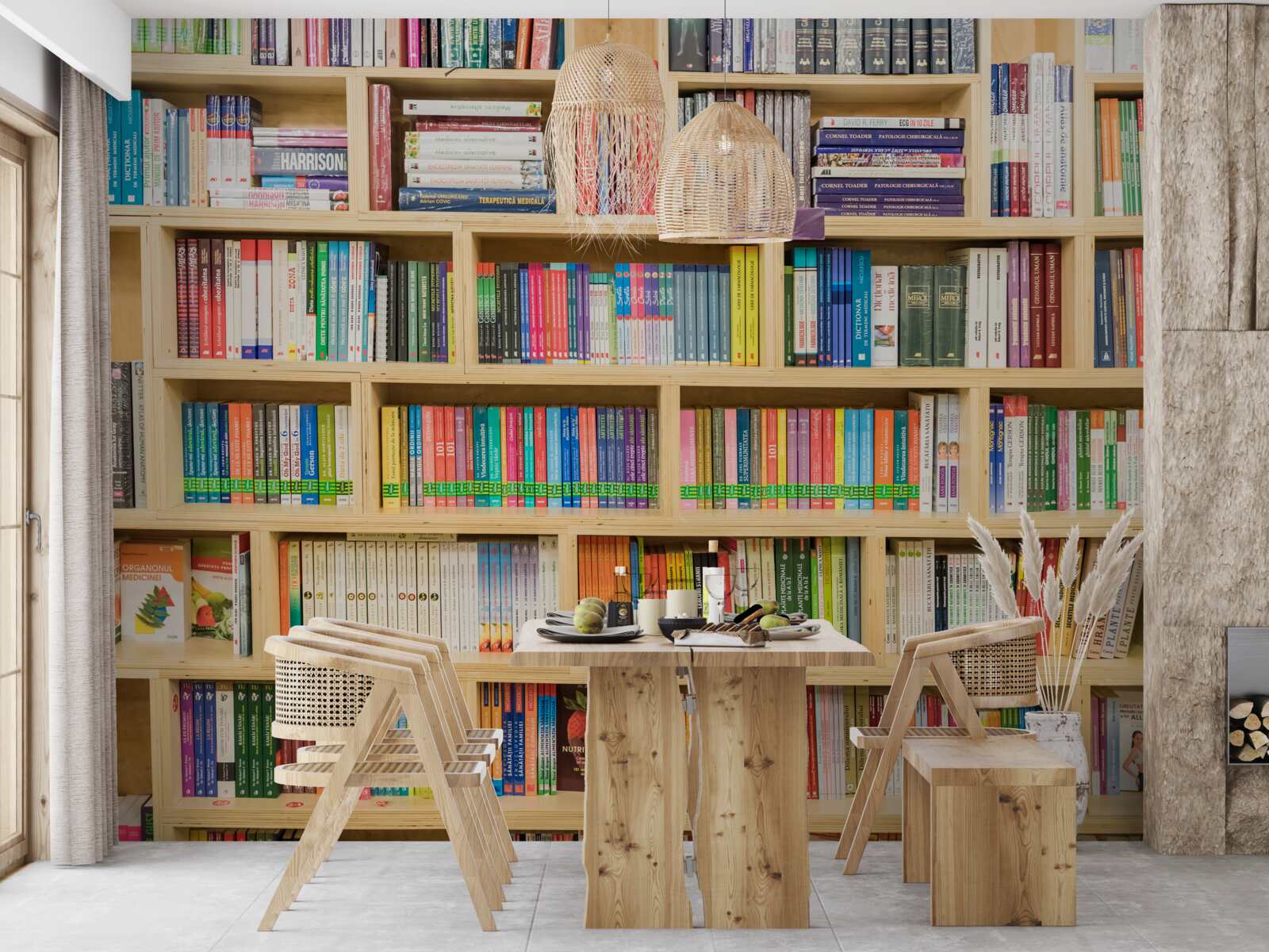 Fototapeten Bände in der Heimbuchsammlung