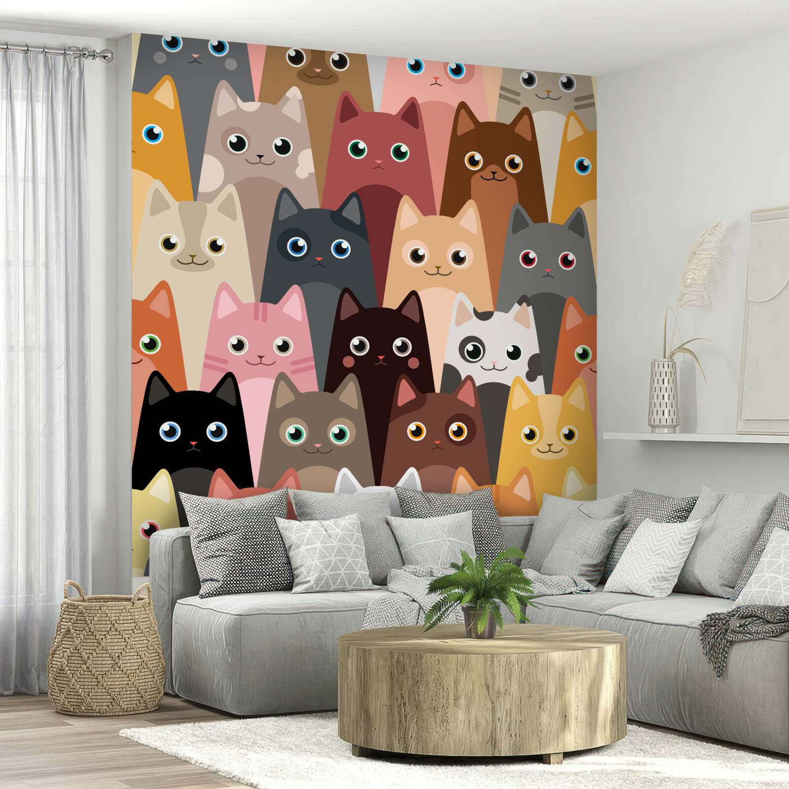 Fototapeten Viele Katzen mit vielen Augen