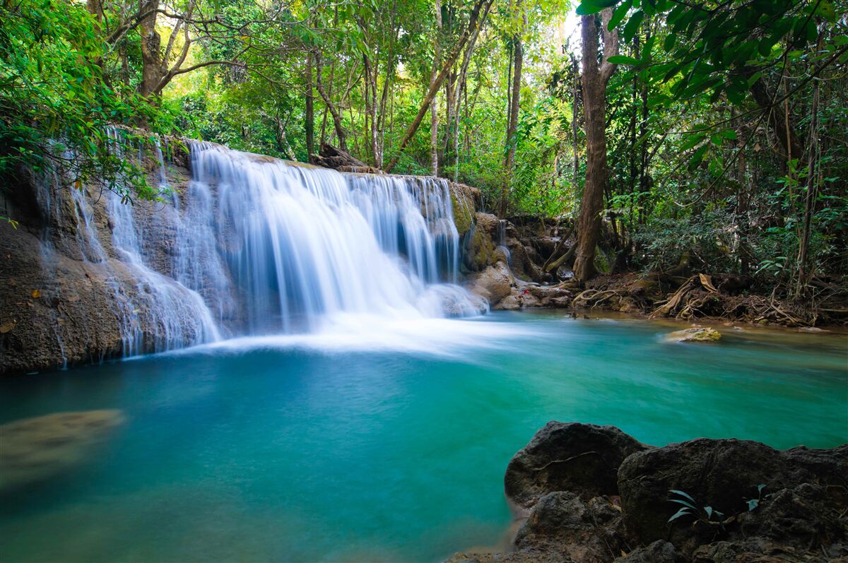 Fototapeten unglaublich sauberes Wasserwasser