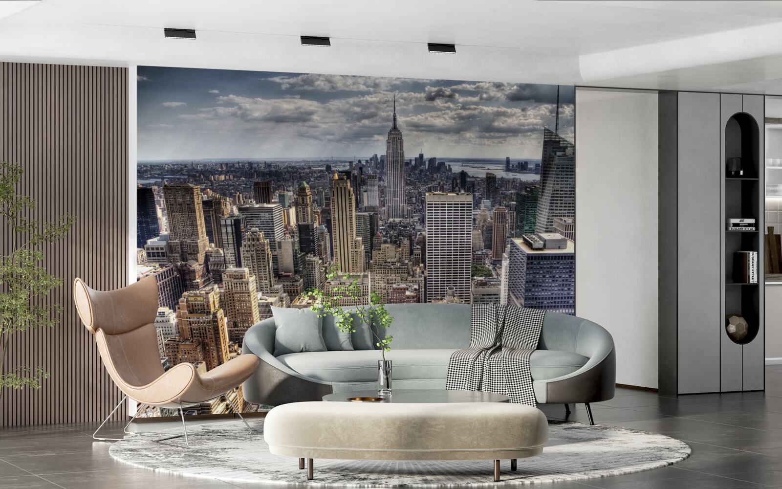 Fototapeten New York wartet auf die Ankunft des Regens