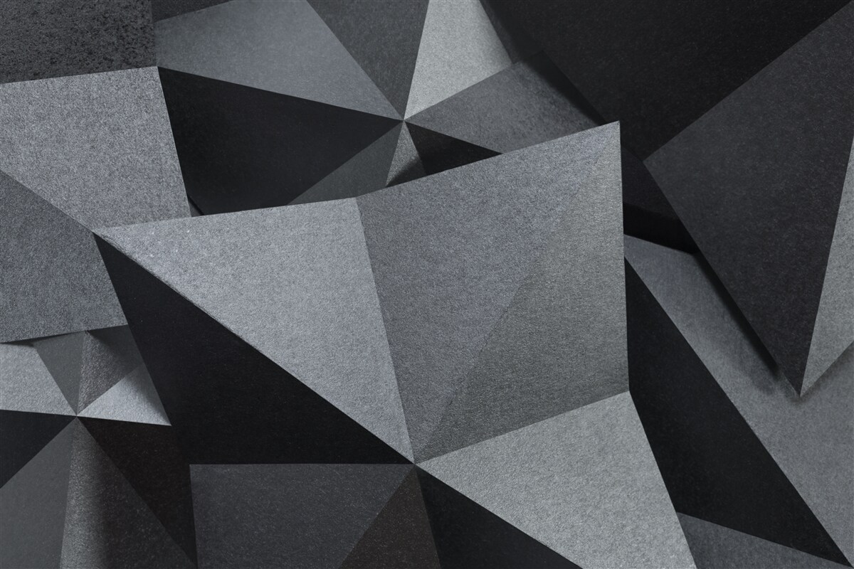 Fototapeten Geometrische Figuren auf einem dunklen Hintergrund