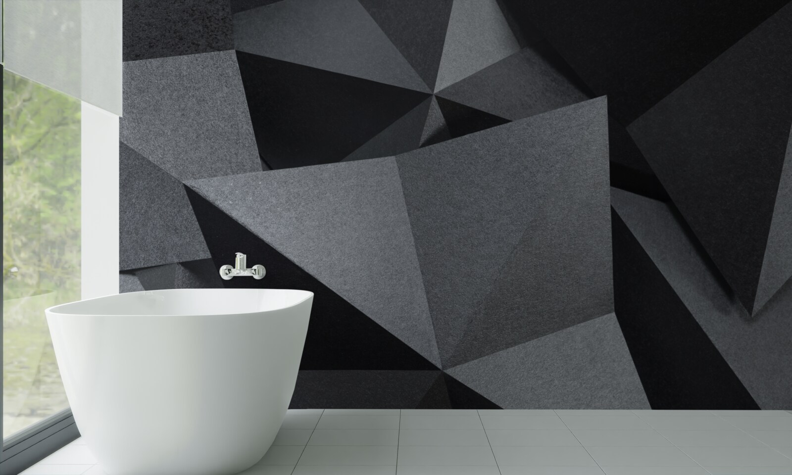 Fototapeten Geometrische Figuren auf einem dunklen Hintergrund