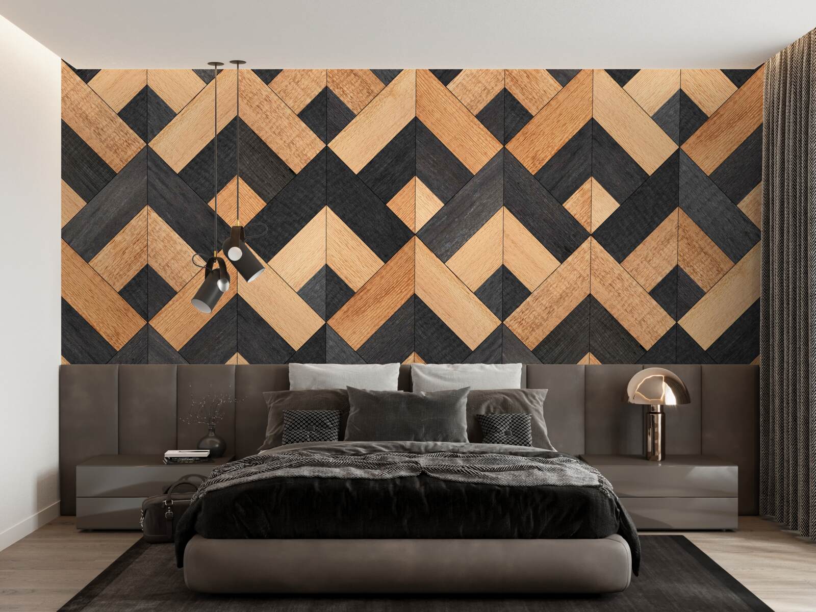Fototapeten Interlacing Dark und Hellholz