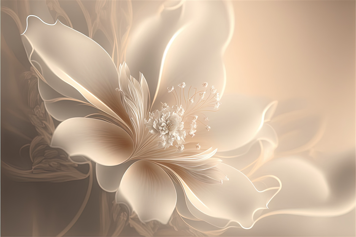 Fototapeten Elegante weiße Blume