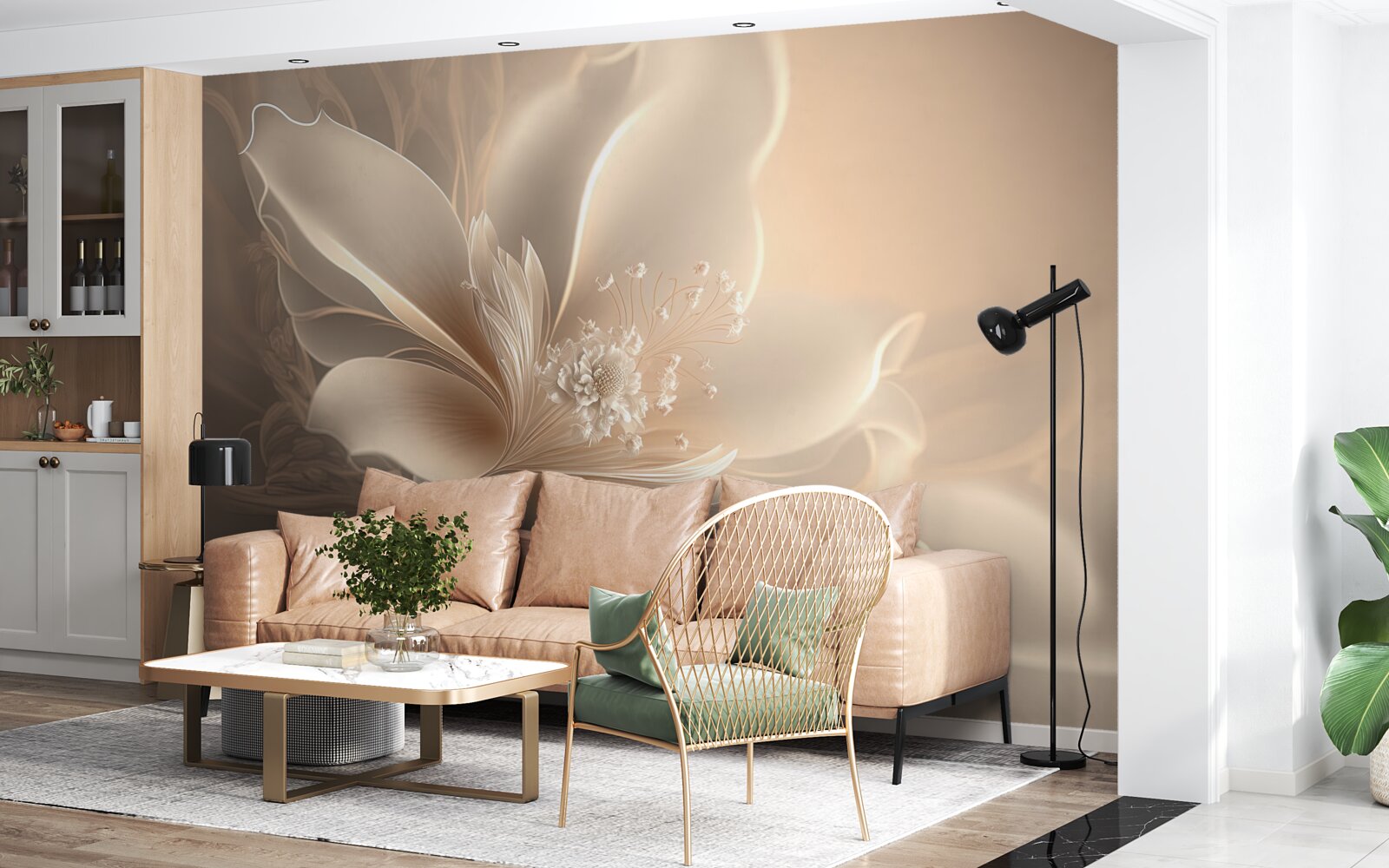 Fototapeten Elegante weiße Blume