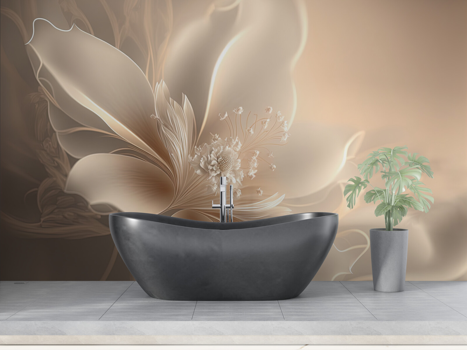 Fototapeten Elegante weiße Blume