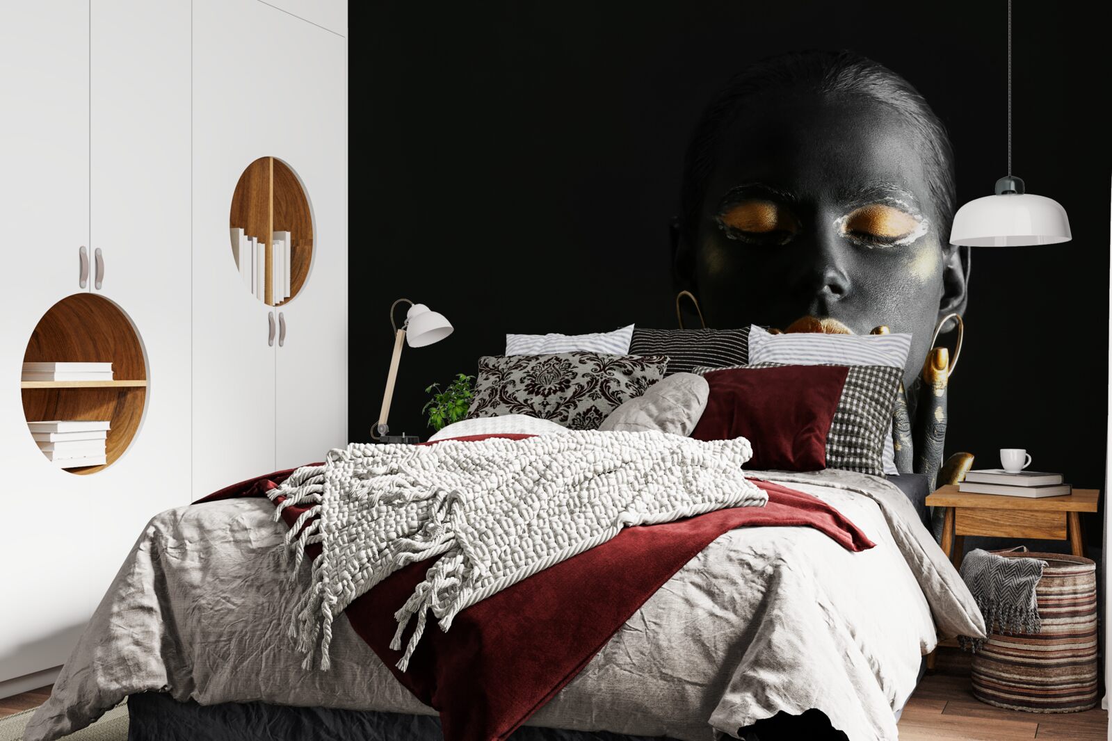 Fototapeten Eine Frau mit geballten Lippen