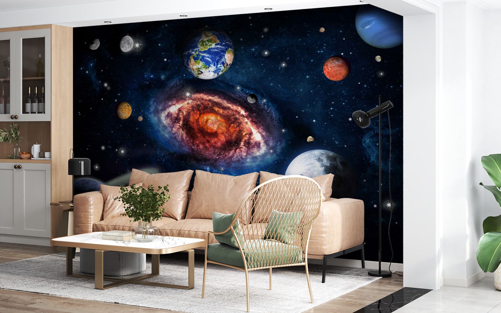 Fototapeten Die Galaxie dient als Rotationsfeld für Raumfahrtanlagen