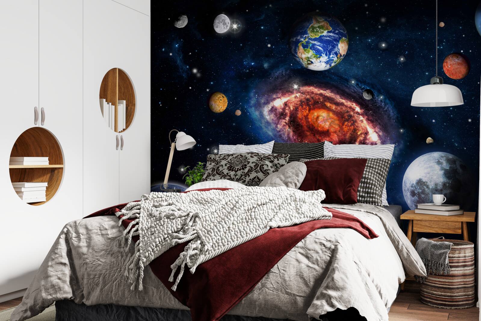 Fototapeten Die Galaxie dient als Rotationsfeld für Raumfahrtanlagen