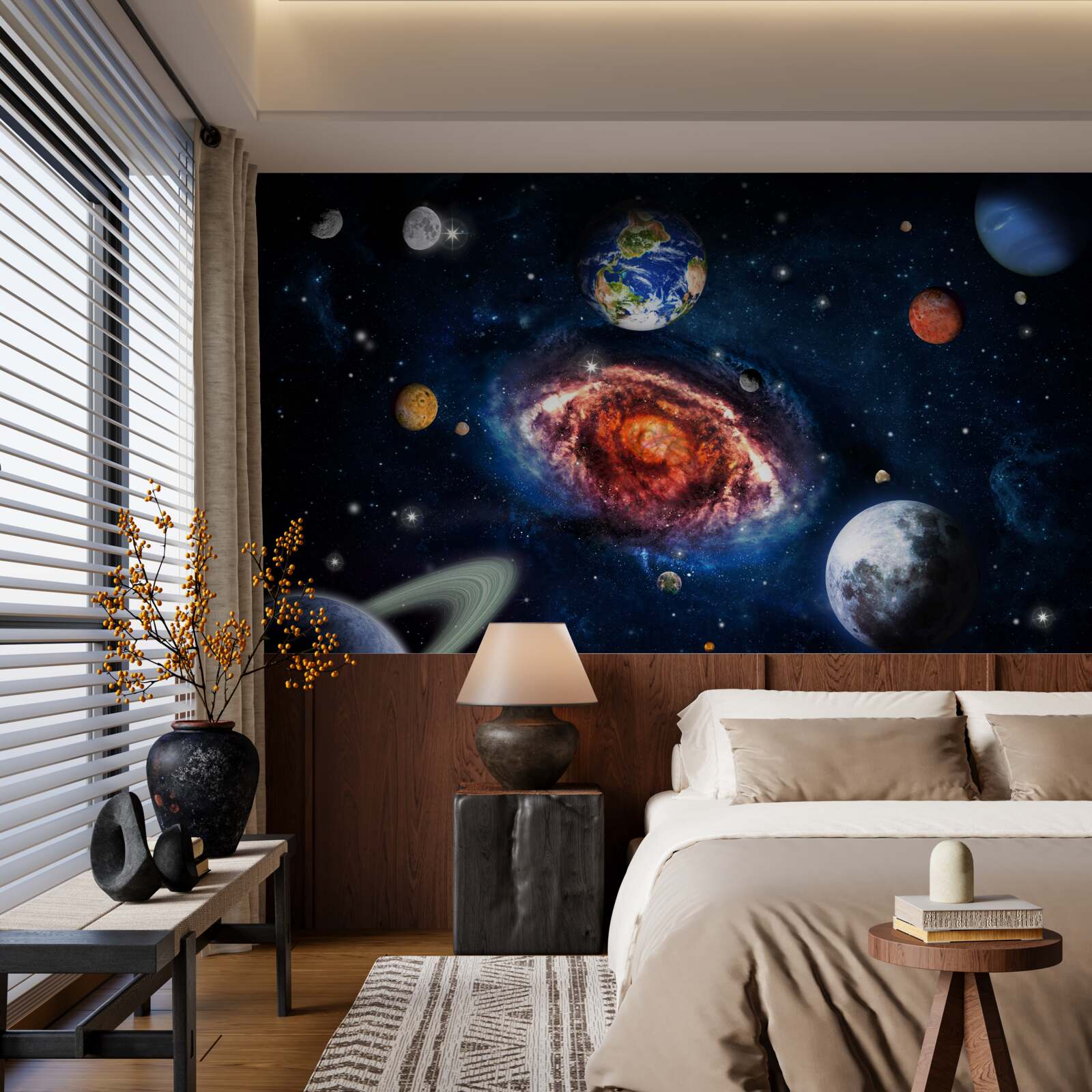 Fototapeten Die Galaxie dient als Rotationsfeld für Raumfahrtanlagen