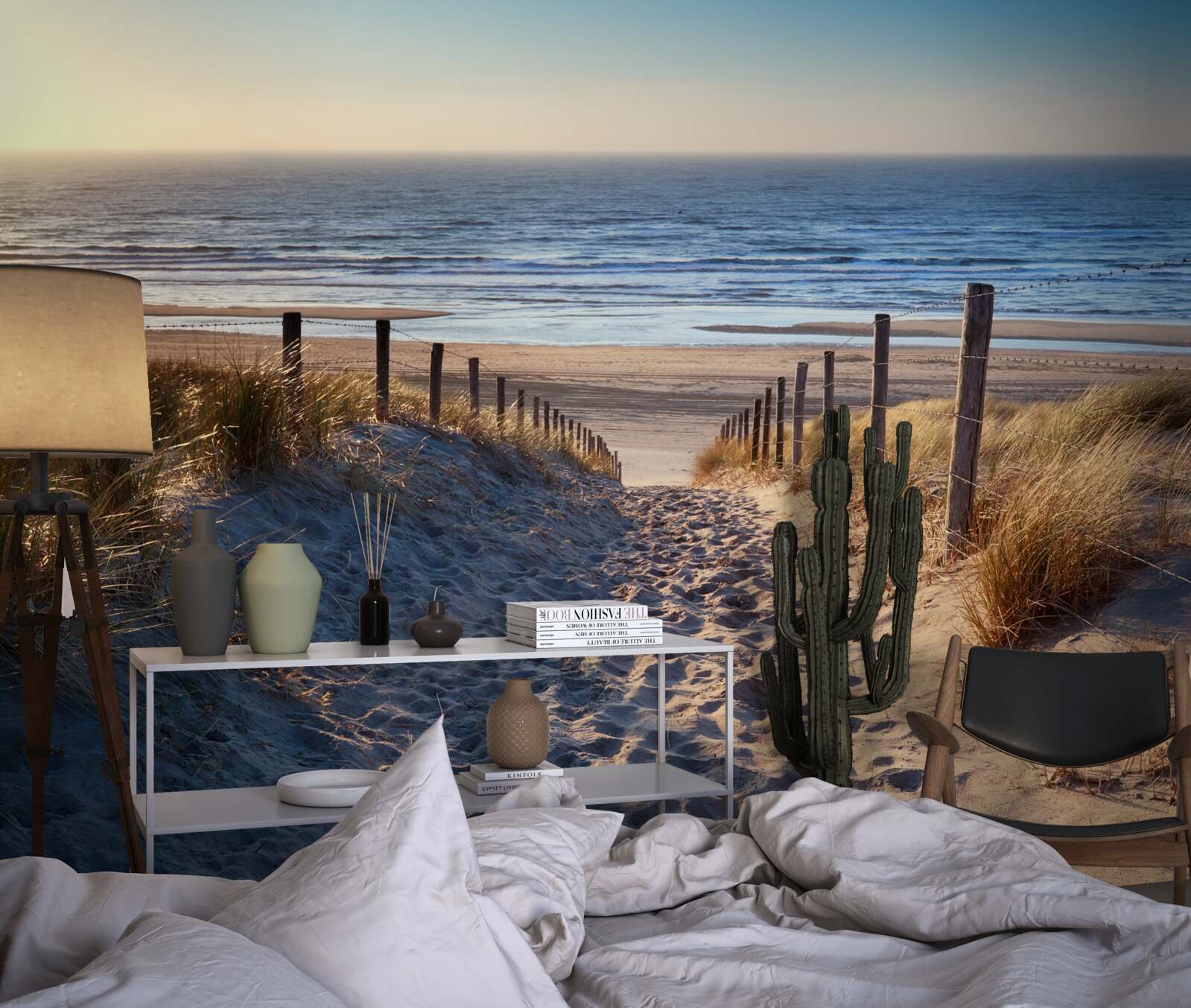 Fototapeten Pazifischer Ozean und ein Strand mit feinem Sand