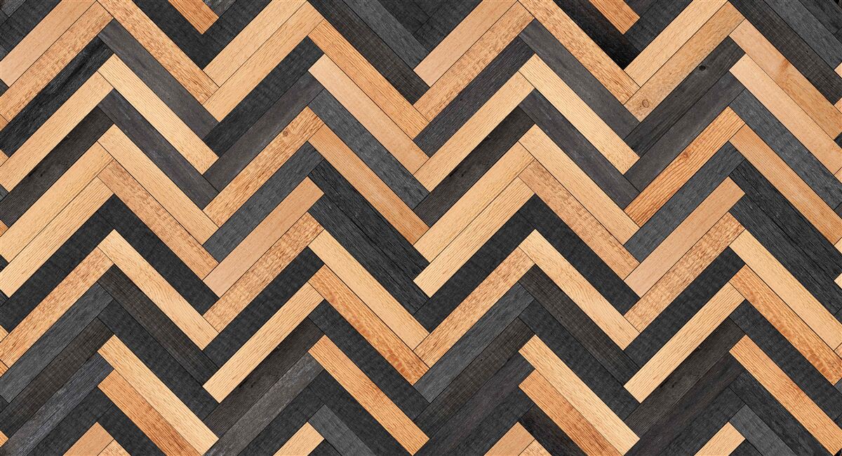 Fototapeten Parquet in hellen und dunklen Tönen