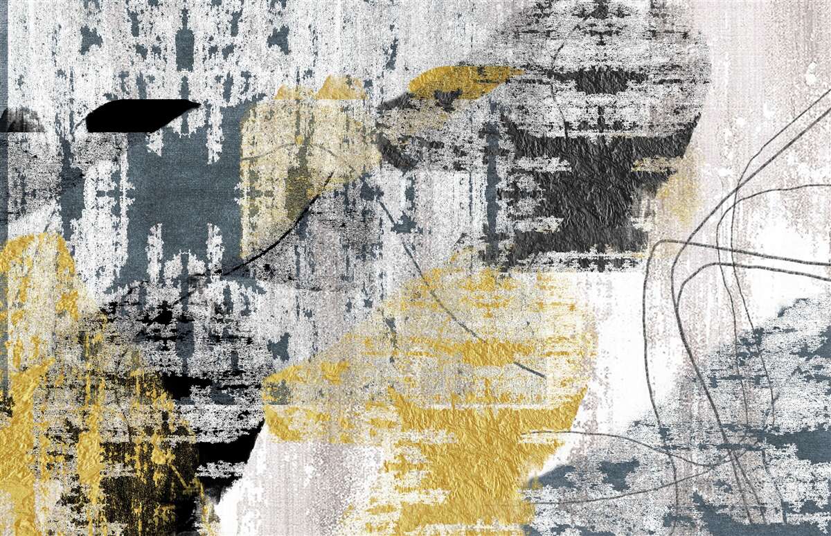 Fototapeten Hintergrund erzeugt aus der Abstraktion von Schwarz- und Goldtönen