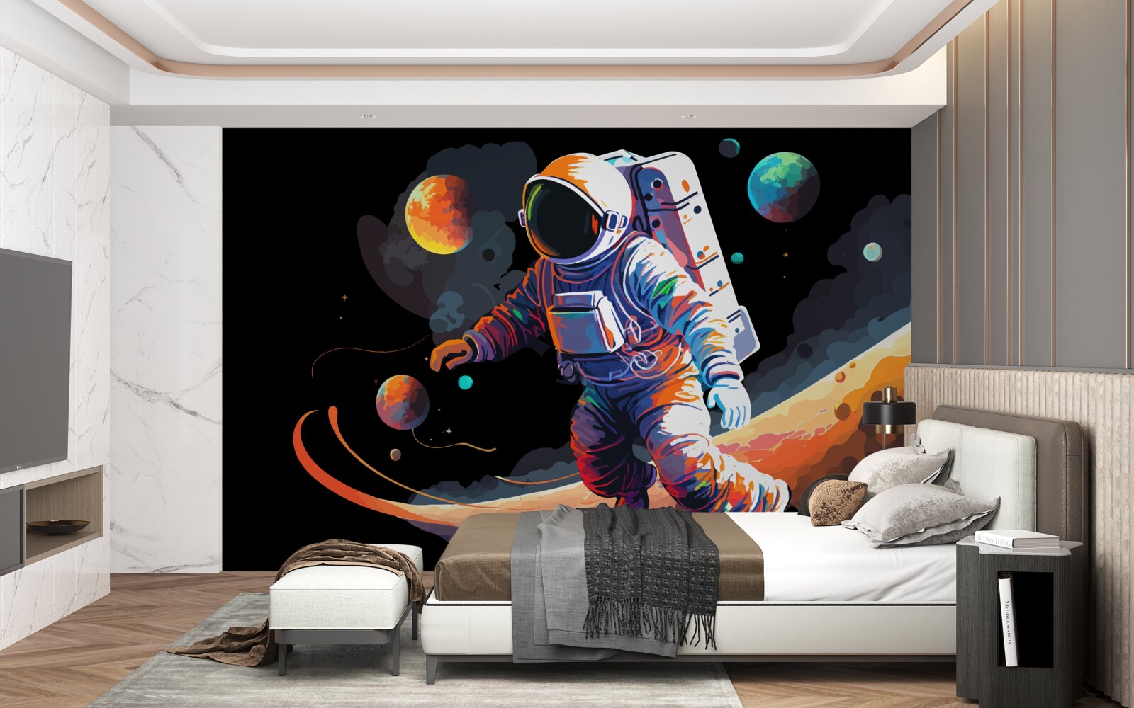 Fototapeten Astronaut im Universum