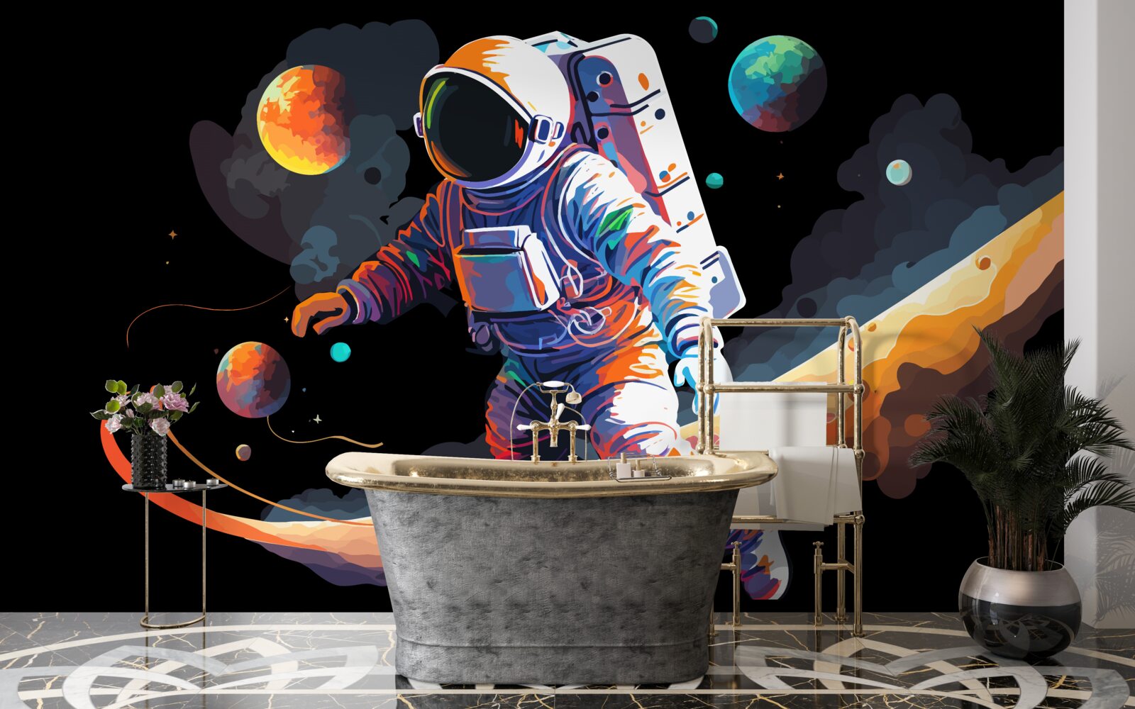 Fototapeten Astronaut im Universum
