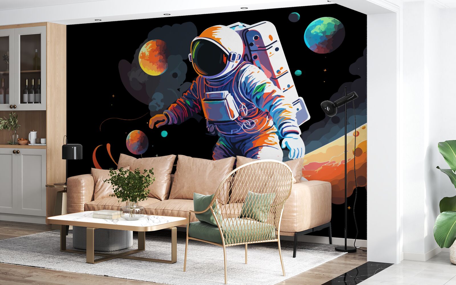 Fototapeten Astronaut im Universum