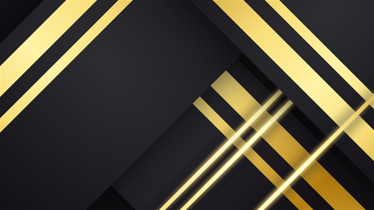 Fototapeten Goldene gerade Linien auf schwarzem Hintergrund