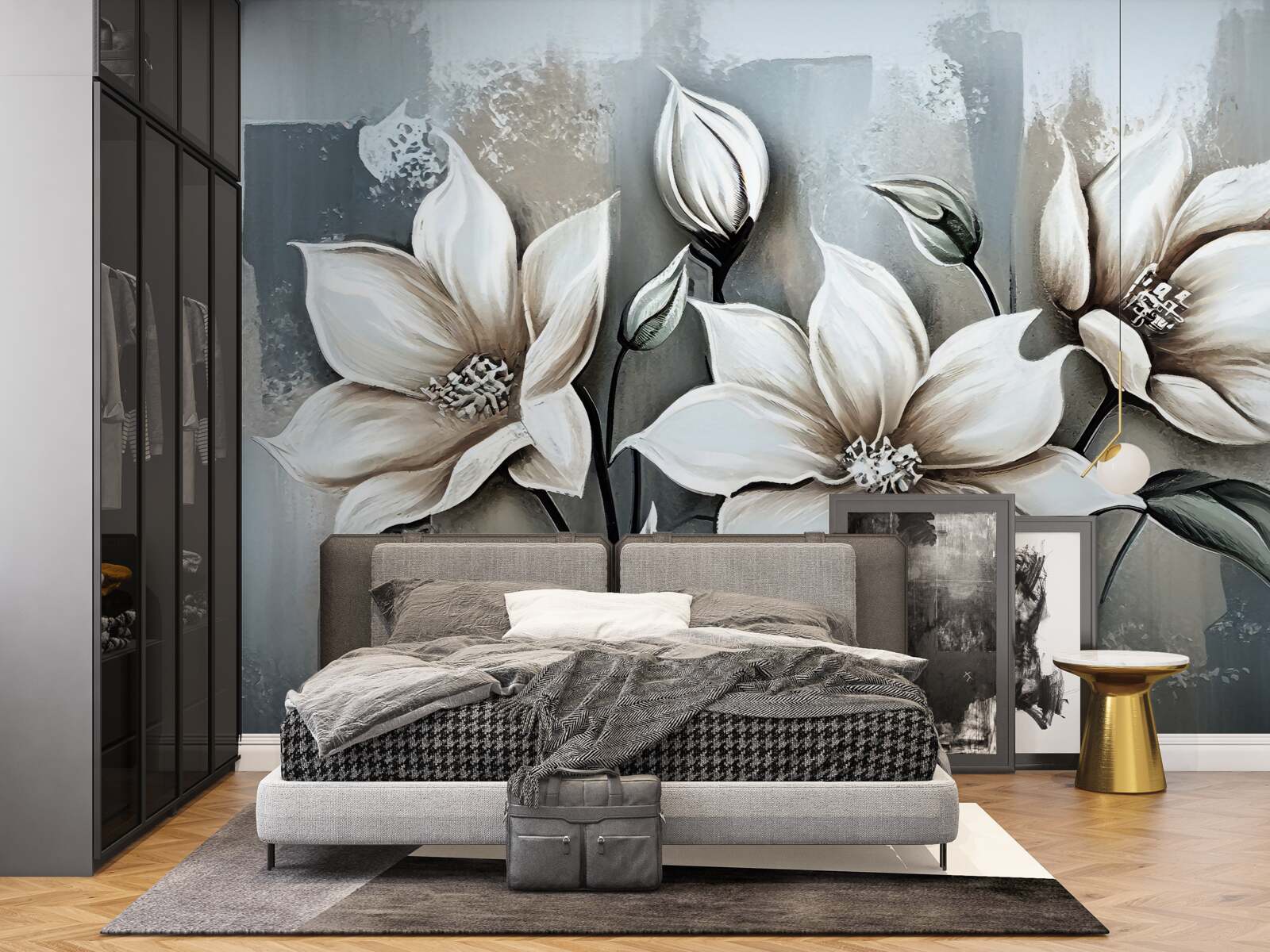 Fototapeten Das Blumenstrauß enthält weiße Blüten