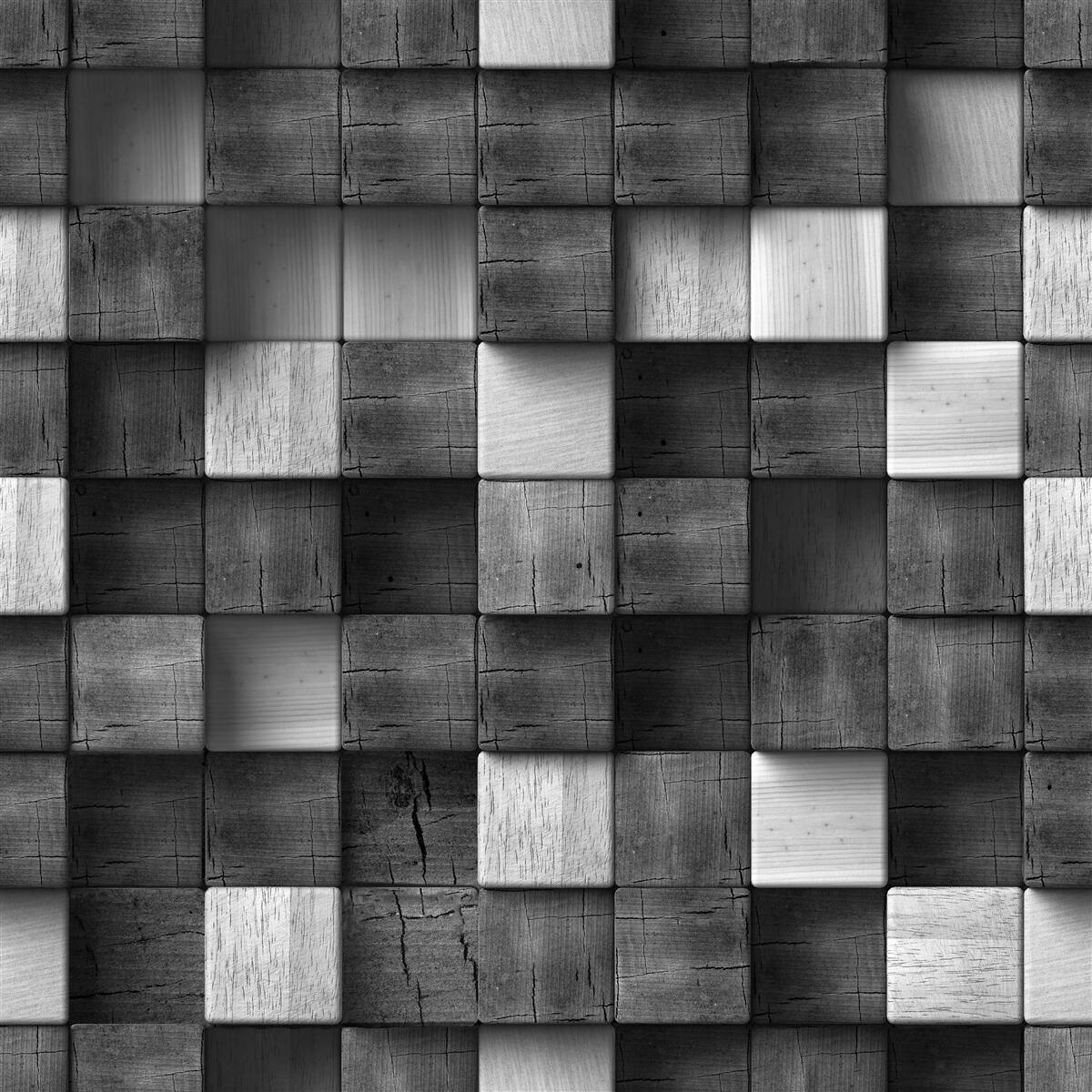 Fototapeten Schwarz -Weiß -3D -Würfel