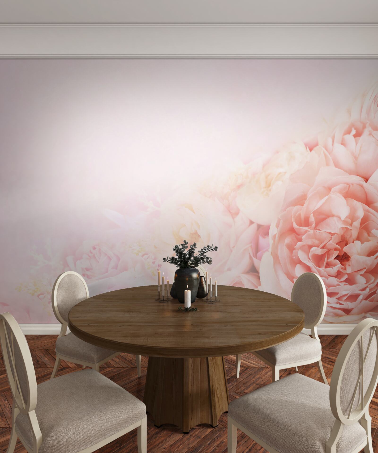 Fototapeten Dünne rosa Blüten