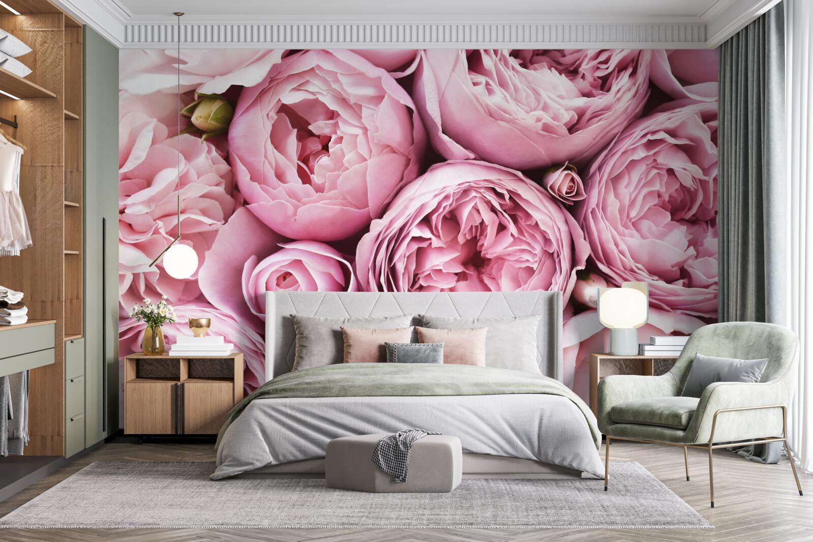 Fototapeten Rose in einem Blumenstrauß ist eine unvergessliche Sichtweise