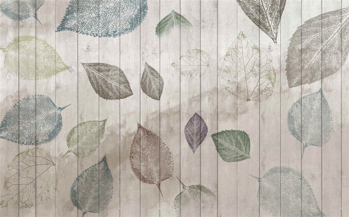 Fototapeten Aquarellspuren des Herbstes
