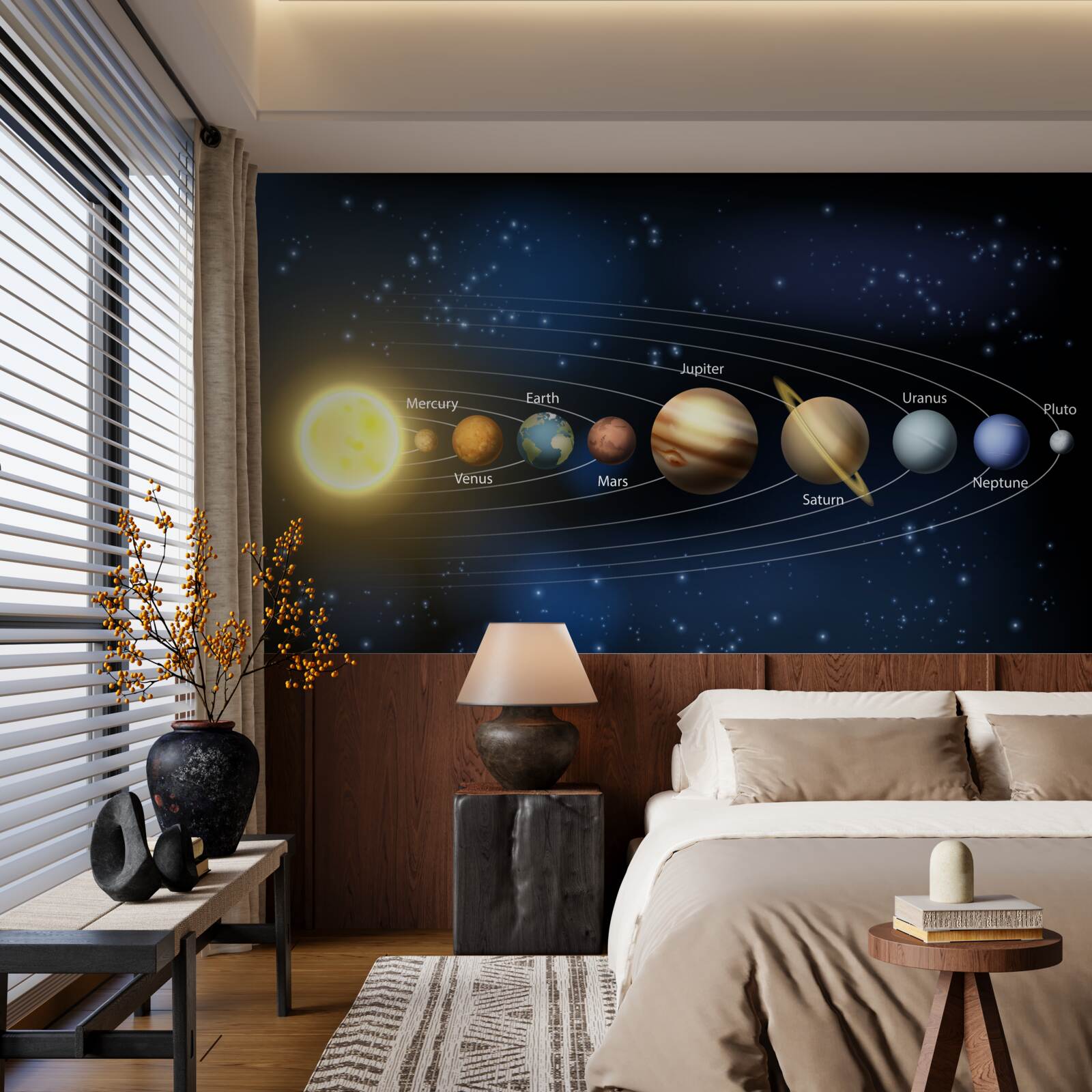 Fototapeten Die Reihenfolge der Planeten Rotation um unsere Galaxie ums