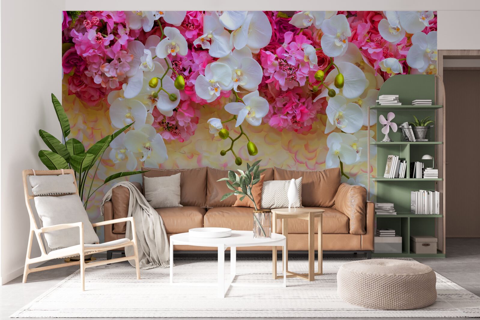 Fototapeten Orchideen, deren Blumen fallen