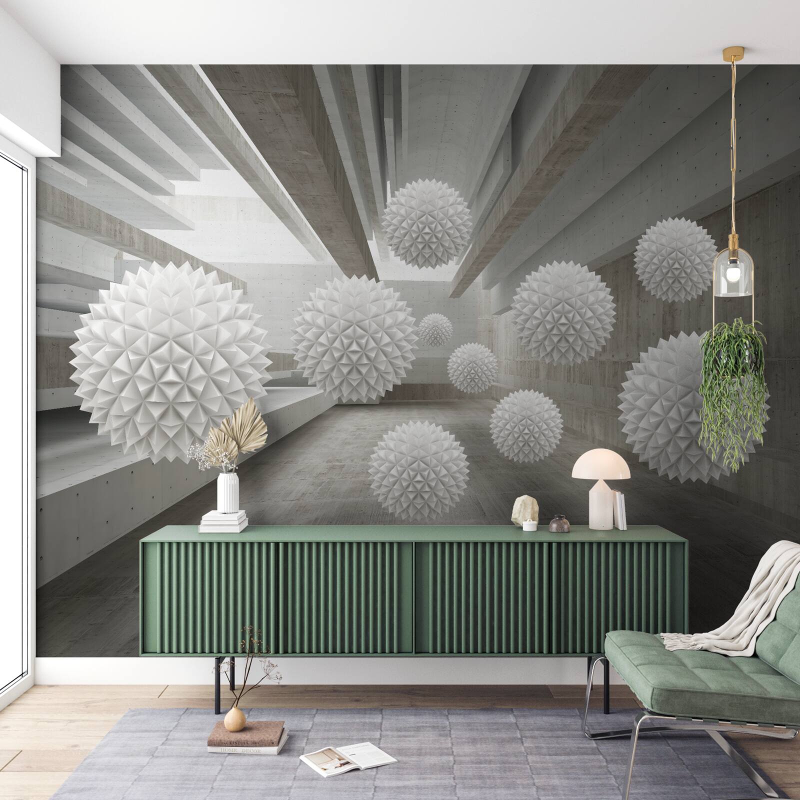 Fototapeten Infinity nennt Luftballons in seinen Armen