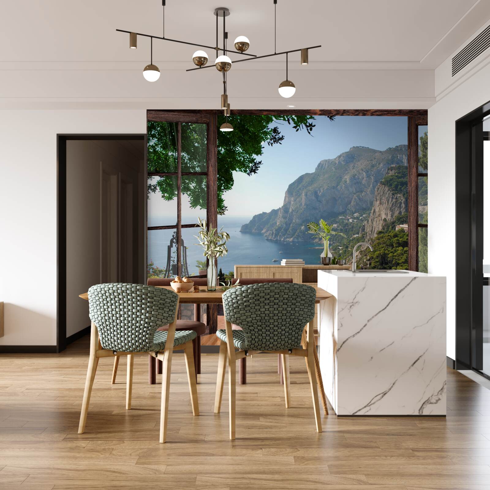 Fototapeten Unglaublich malerische Landschaft von Meer und Klippen