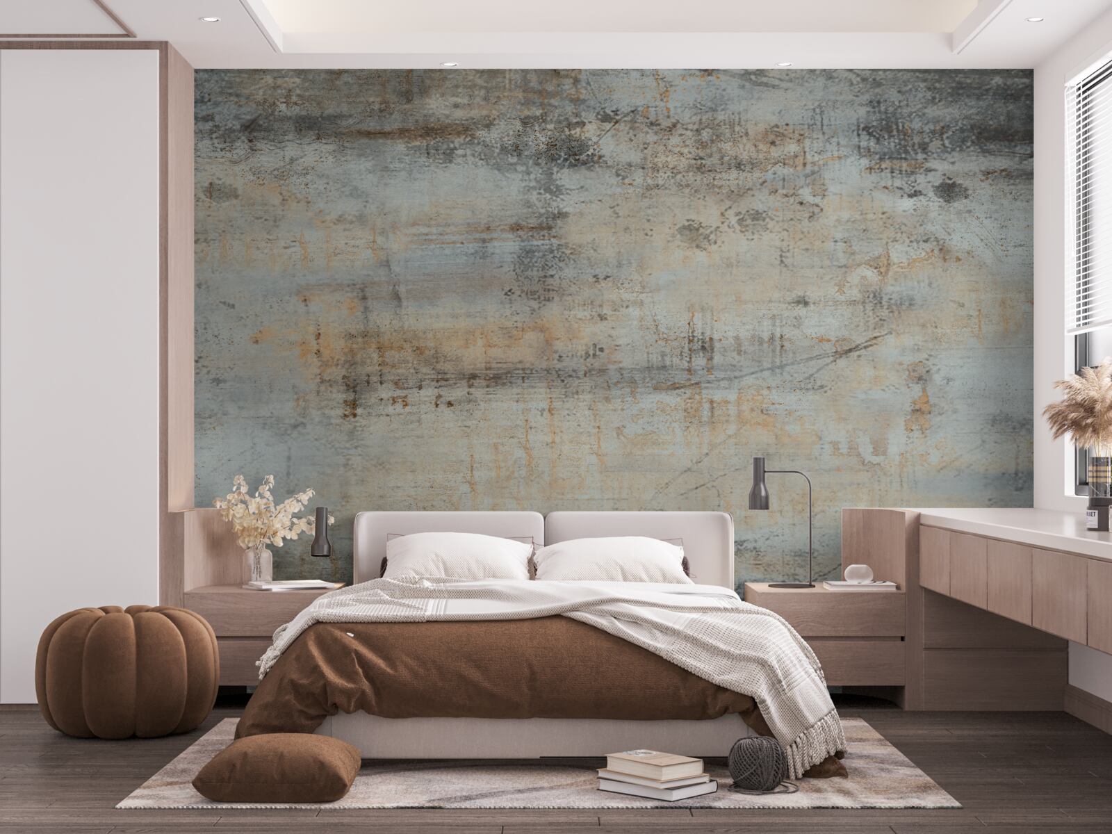 Fototapeten Graue Wand, von der Zeit zerstört
