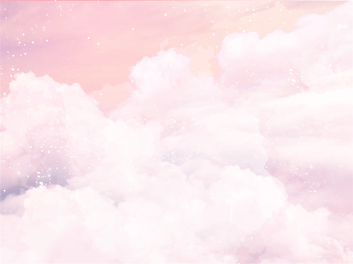 Fototapeten Die Delikatesse einer rosa -weißen Wolke