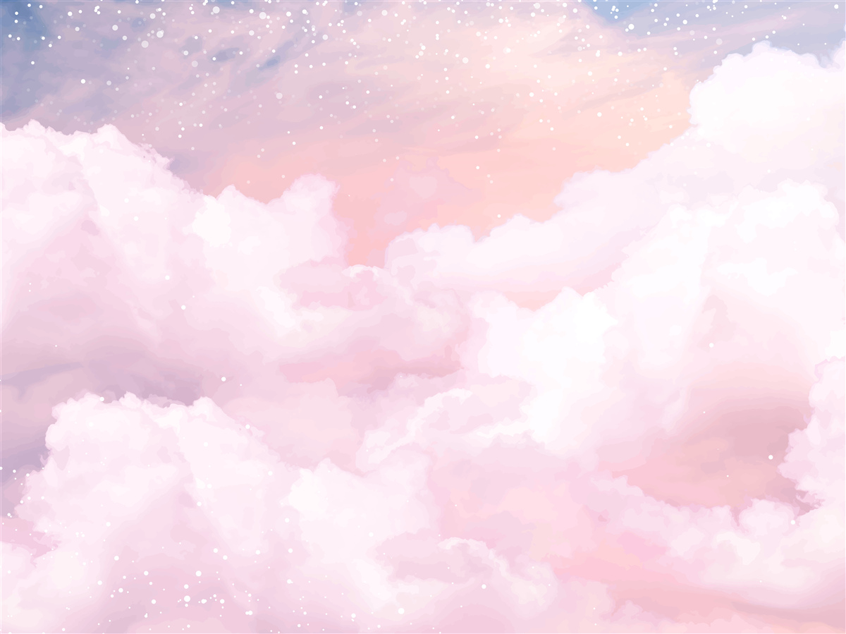Fototapeten weiche rosa Wolken