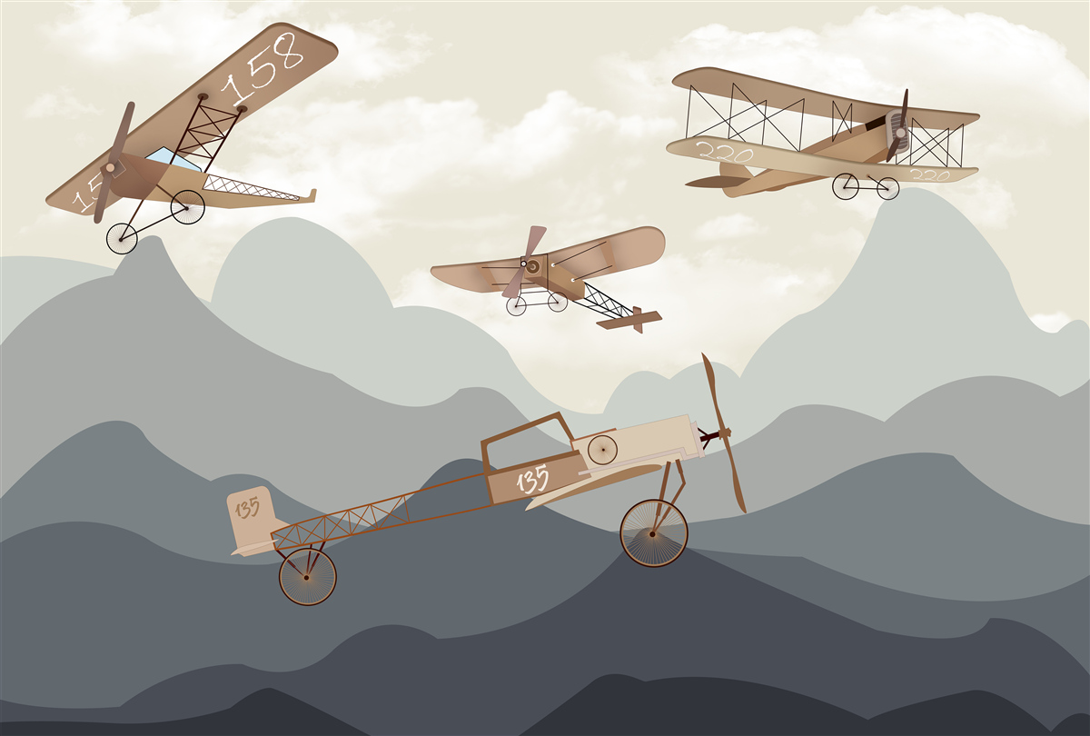 Fototapeten Flüge mit einem historischen Flugzeug