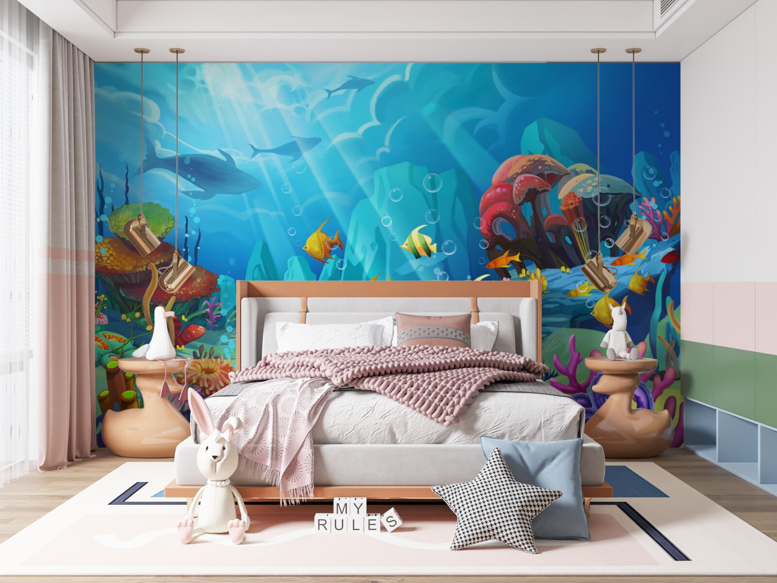 Fototapeten Unterwasseruniversum voller Farben