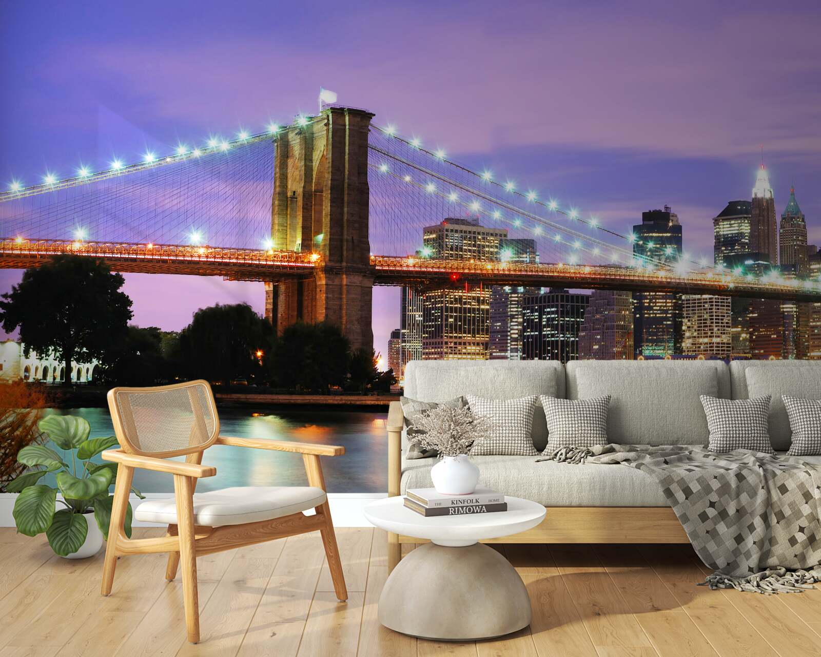 Fototapeten Manhattan Blick nachts