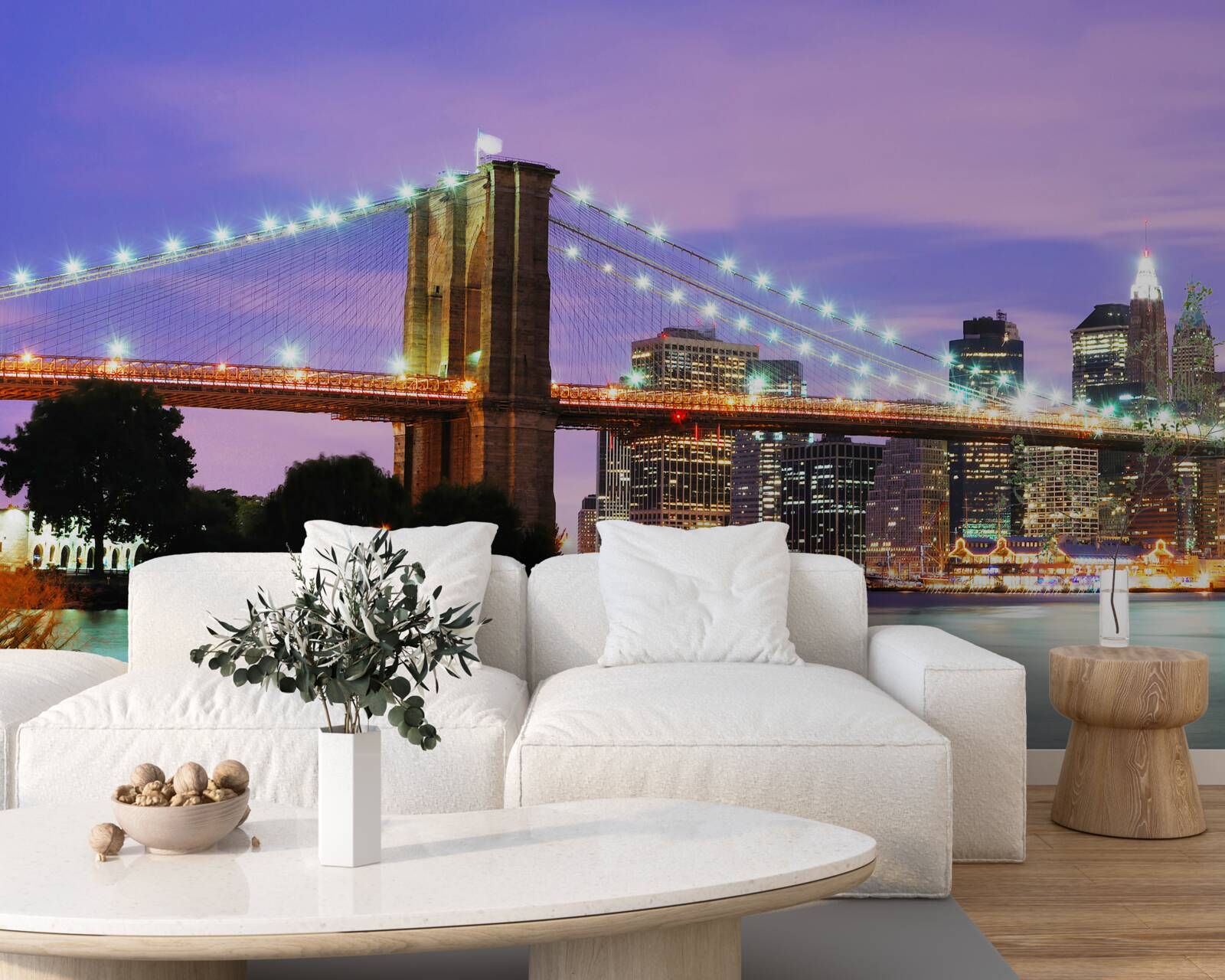 Fototapeten Manhattan Blick nachts