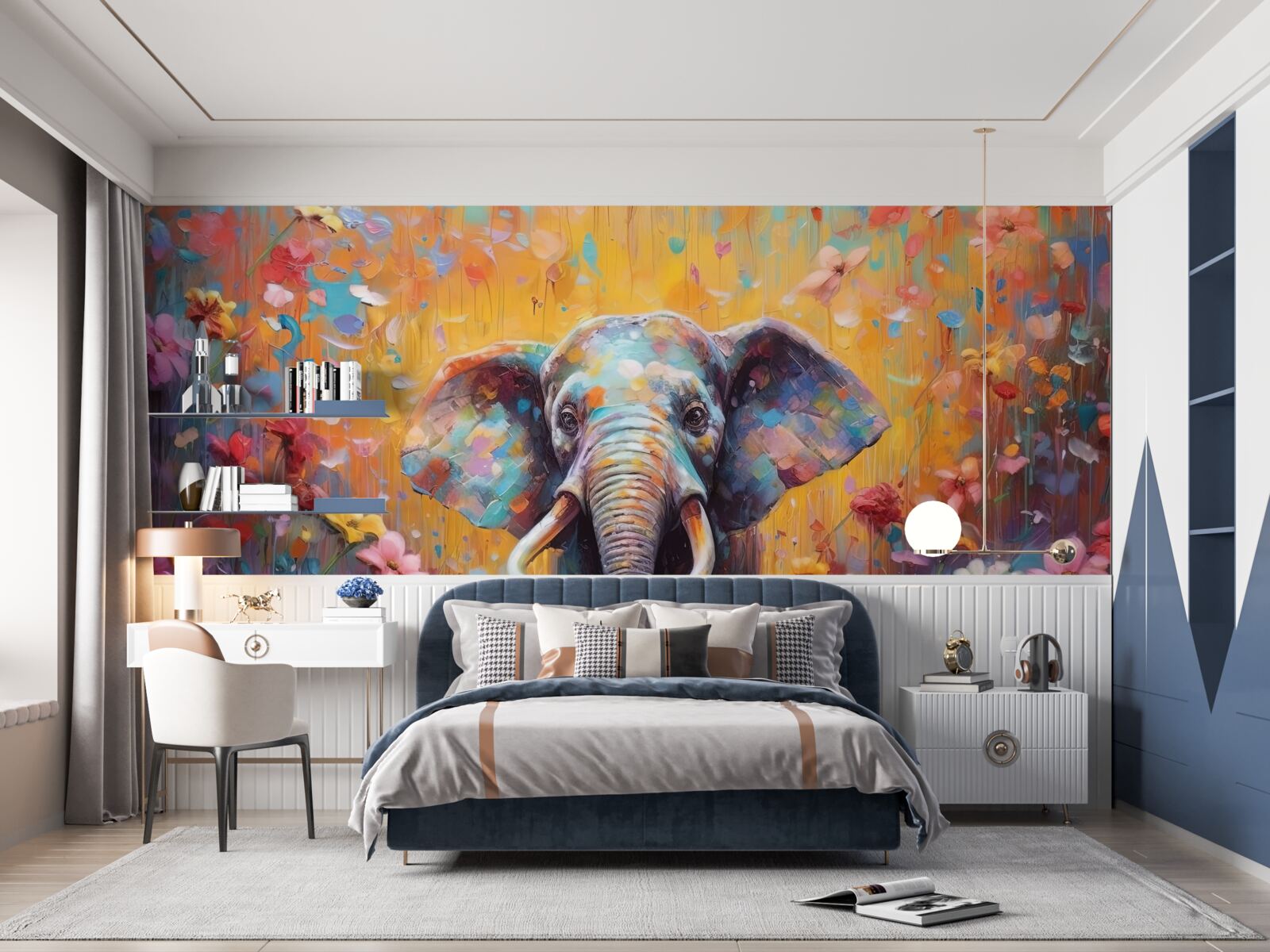 Fototapeten Buntes Elefant