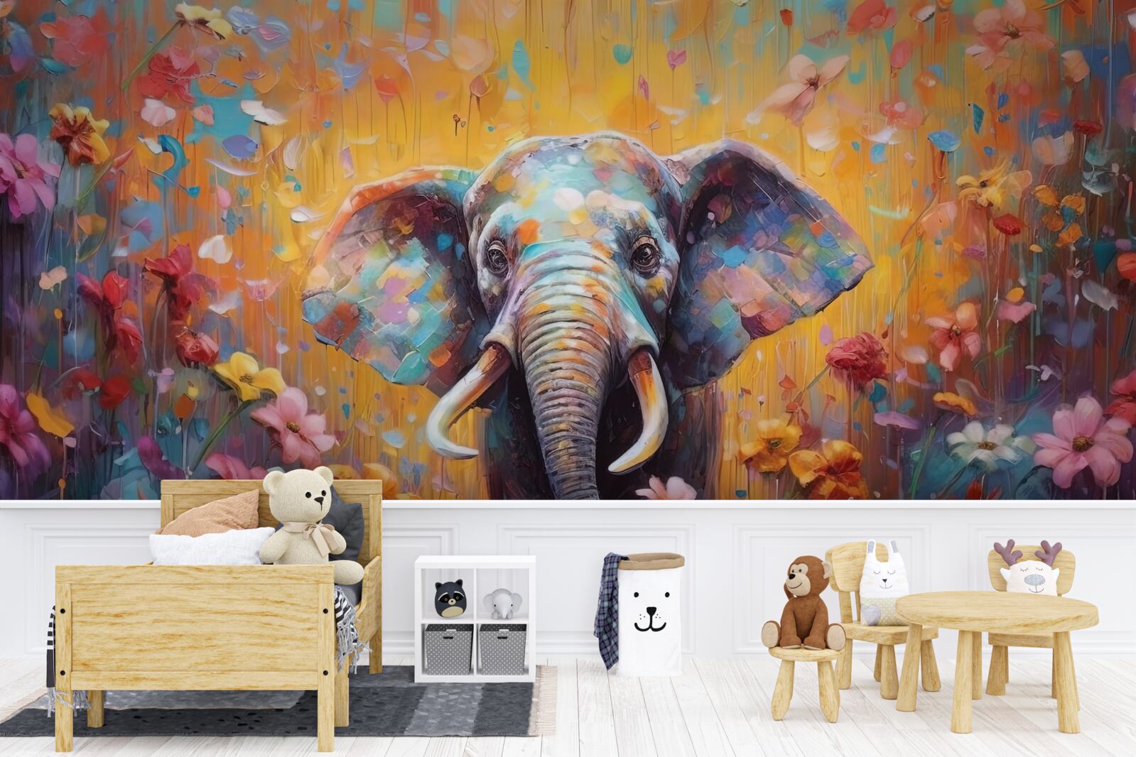 Fototapeten Buntes Elefant