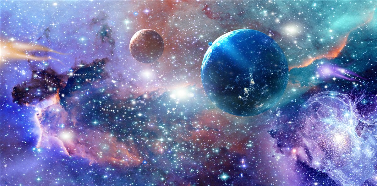 Fototapeten helles Universum