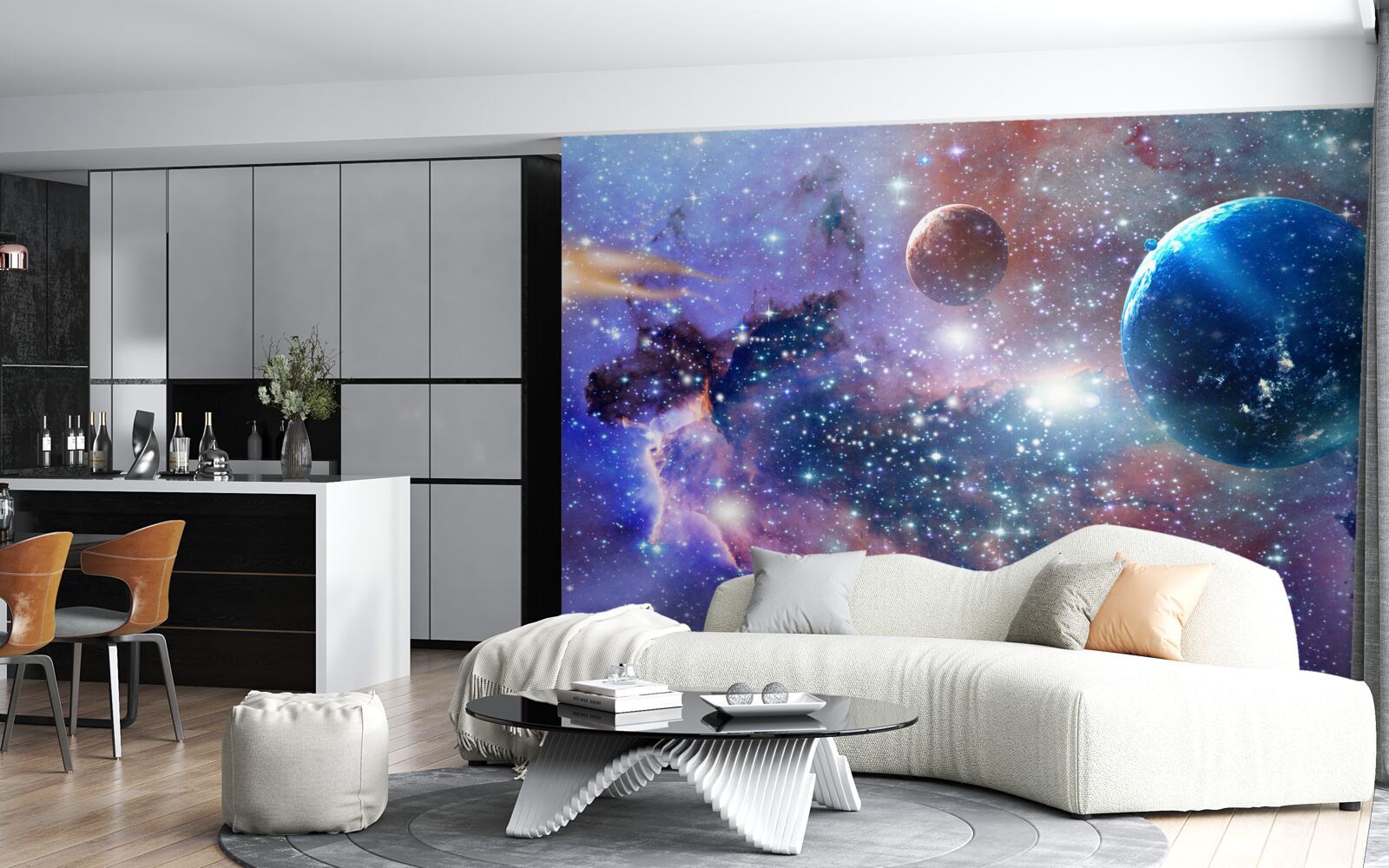 Fototapeten helles Universum