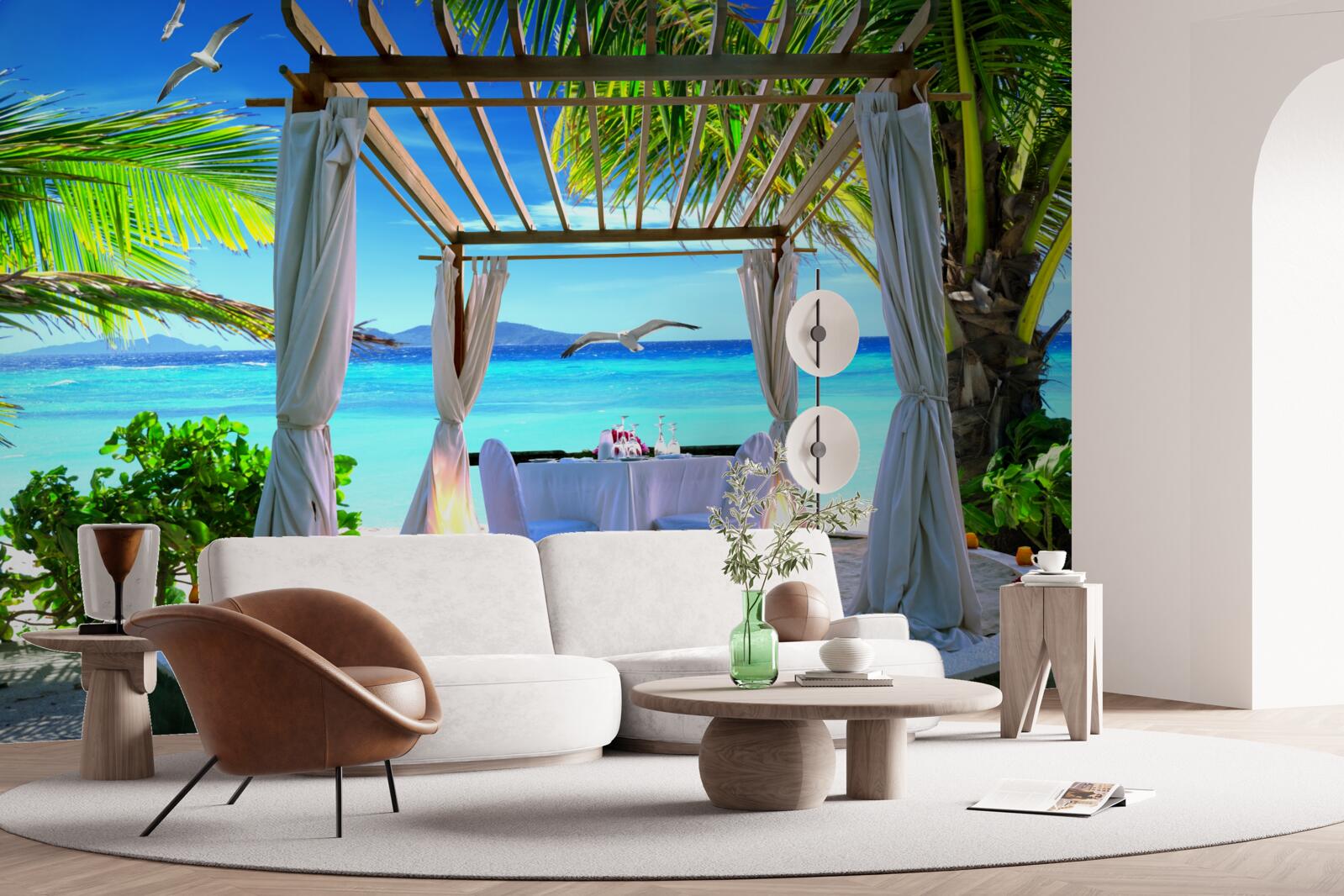 Fototapeten Strandtisch