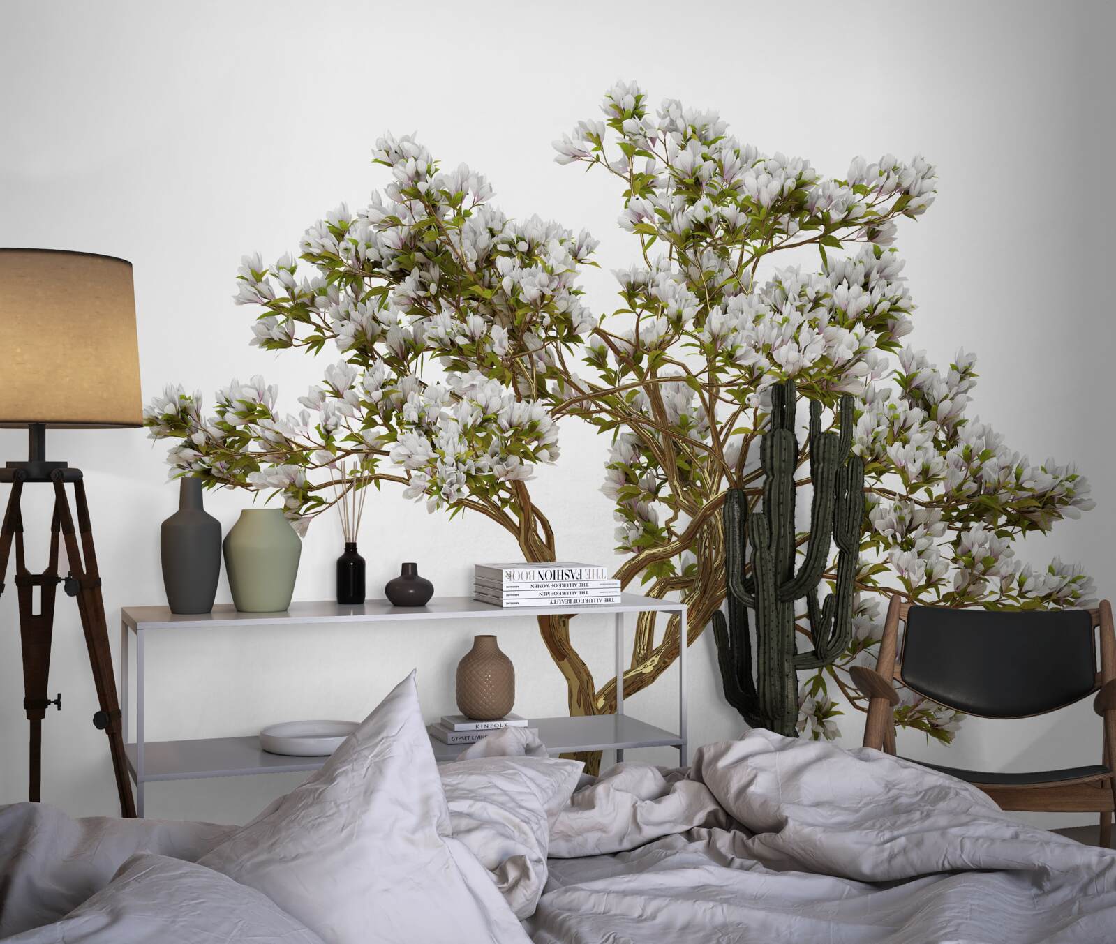 Fototapeten Einsame Bonsai hat eine anmutige Schönheit