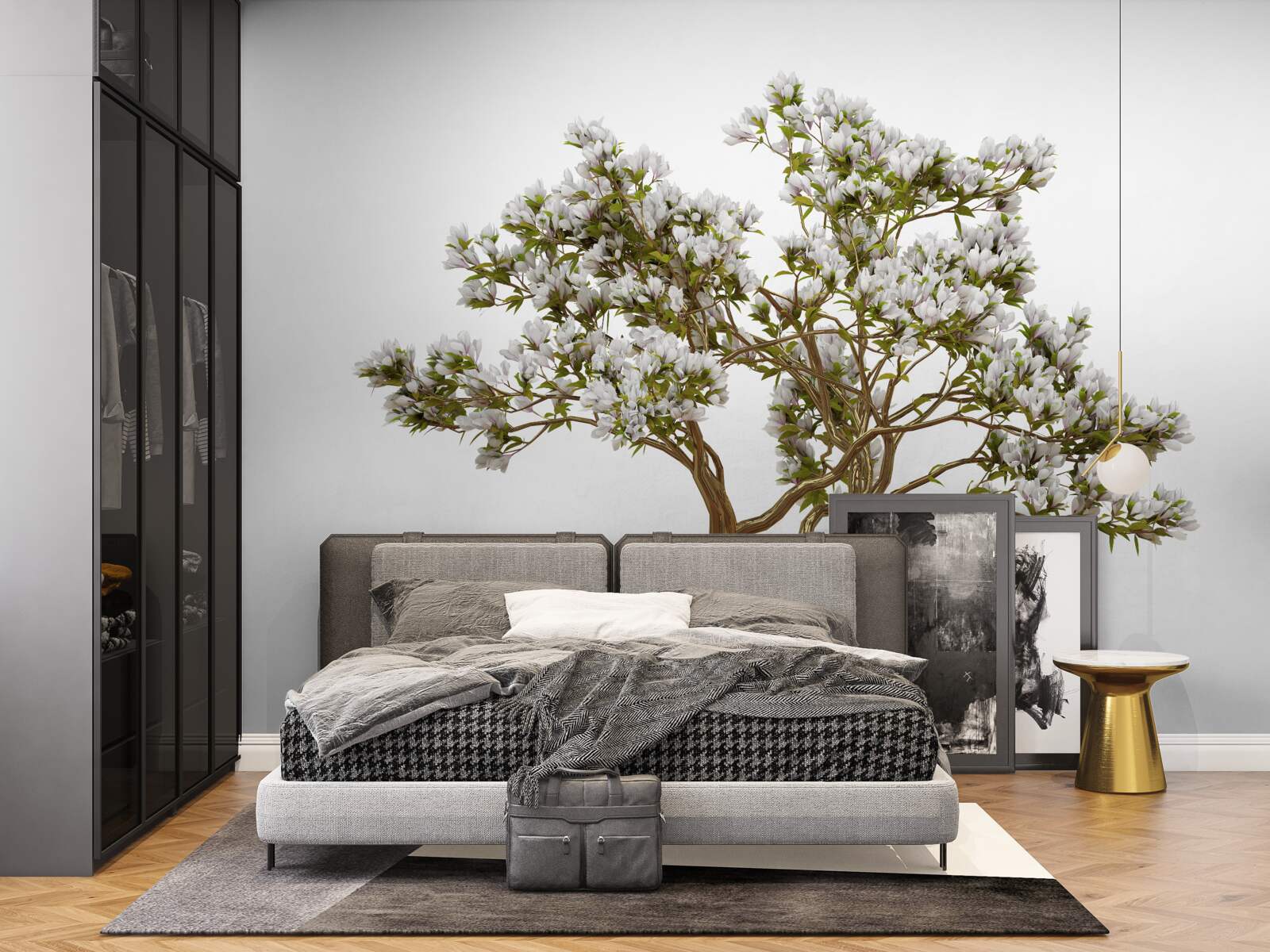 Fototapeten Einsame Bonsai hat eine anmutige Schönheit