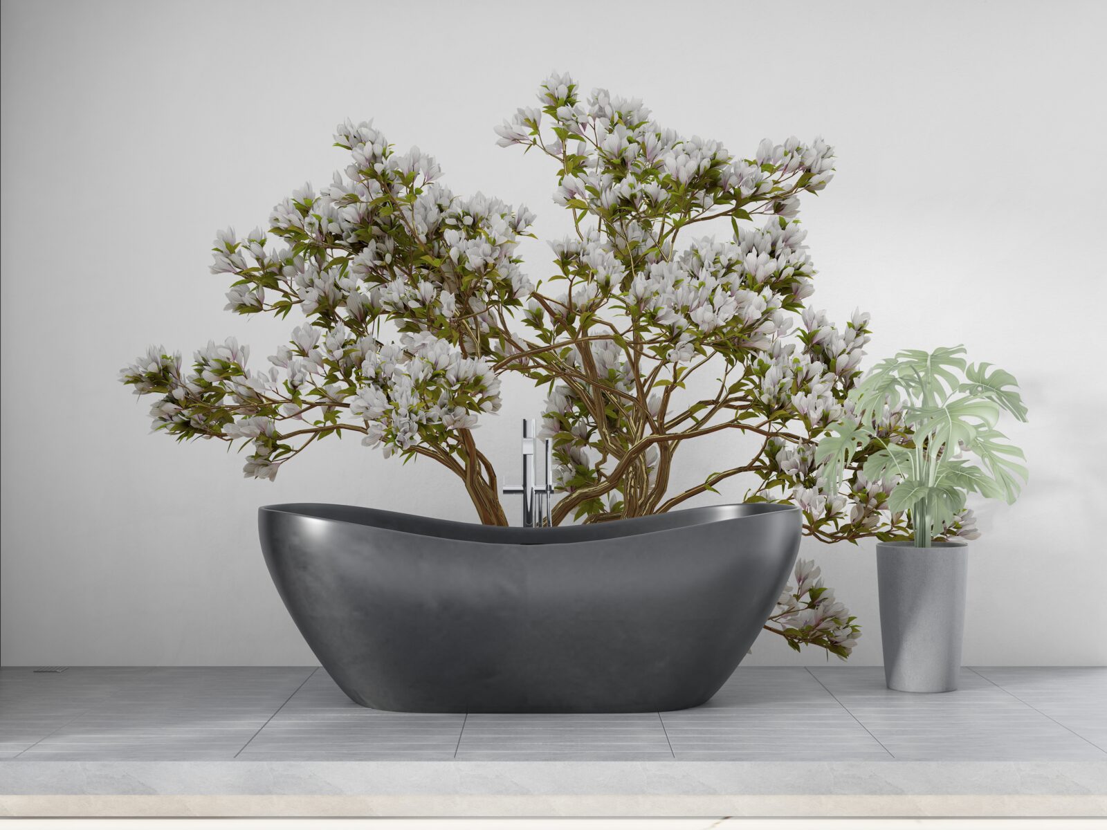 Fototapeten Einsame Bonsai hat eine anmutige Schönheit