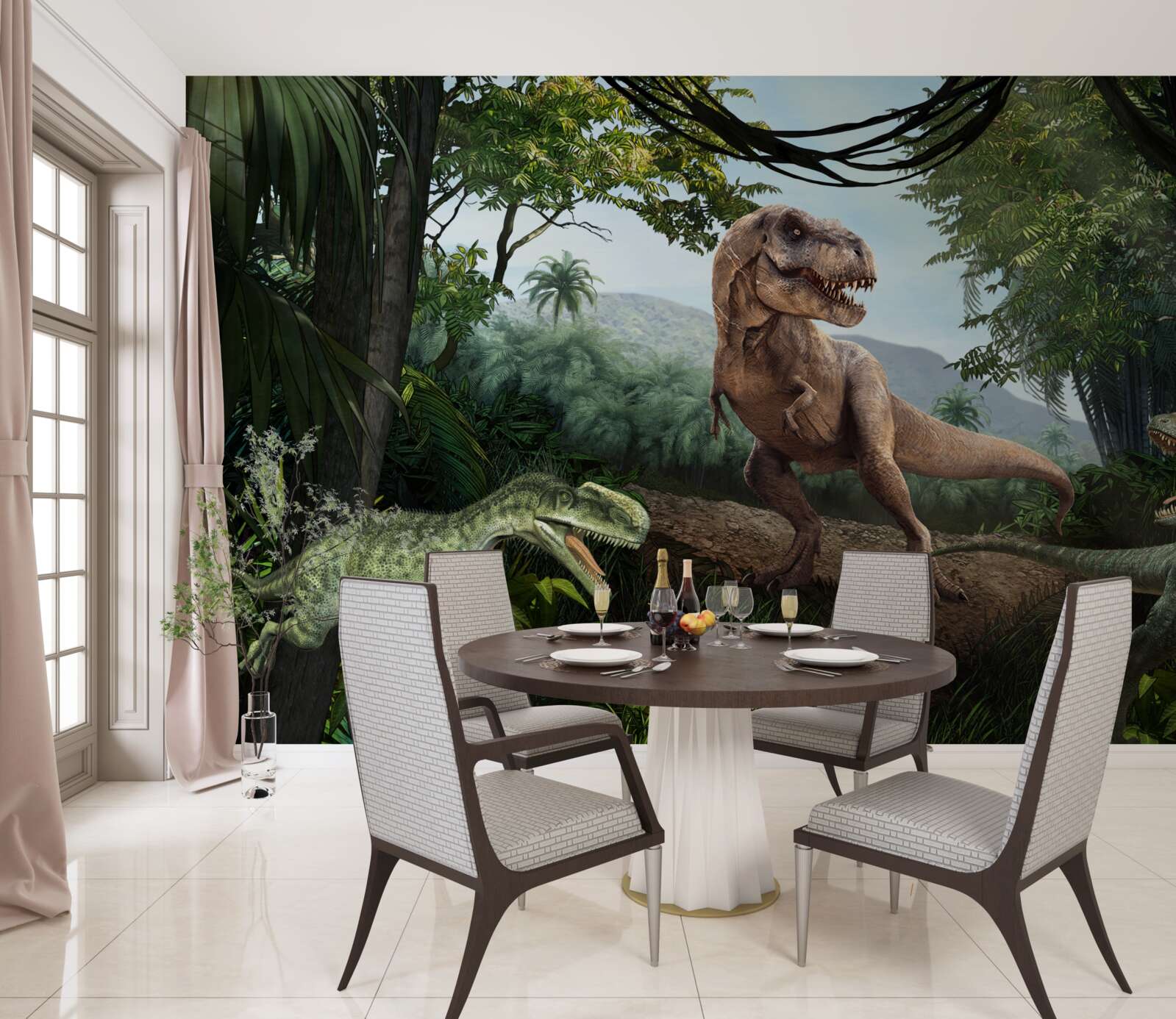 Fototapeten Dinosaurierzeit in der tropischen Zone