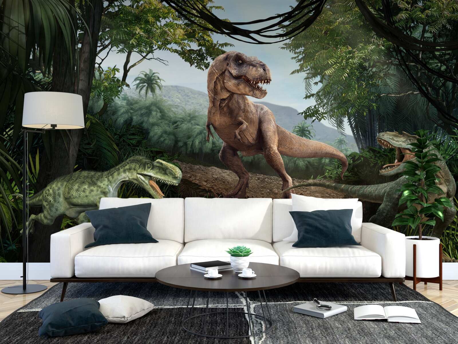 Fototapeten Dinosaurierzeit in der tropischen Zone