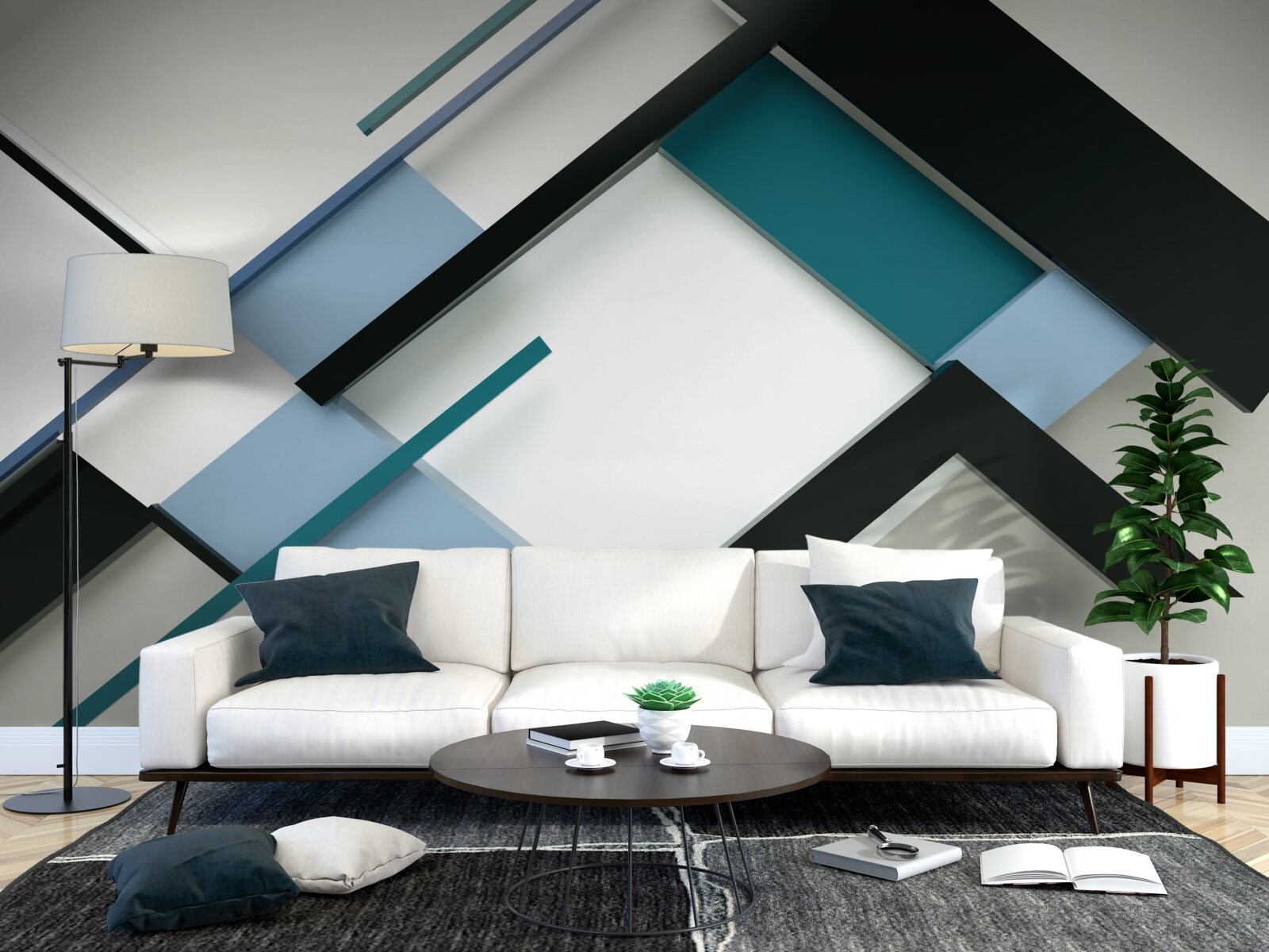 Fototapeten geometrische Formen der Abstraktion